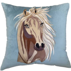 CAPA  ALMOFADA CAVALO VELUDO 50X50