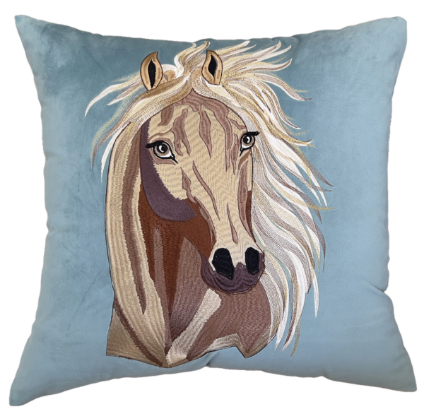 CAPA  ALMOFADA CAVALO VELUDO 50X50